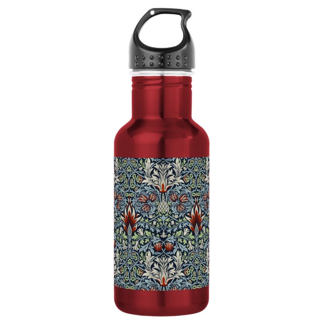 Garrafa Papel de Parede Floral Morris Navy Blue Snakeshead (Frente)