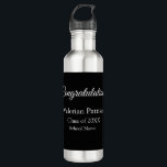 Garrafa Parabéns formando adicionar nome da escola simples<br><div class="desc">Design</div>