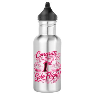 Garrafa Parabéns pelo seu 1º Voo Solo!