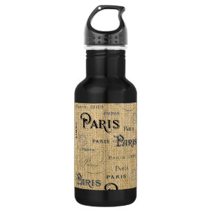 Garrafa Paris em Burlap