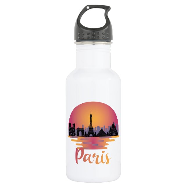 Garrafa Paris Skyline - França Viagem (Frente)