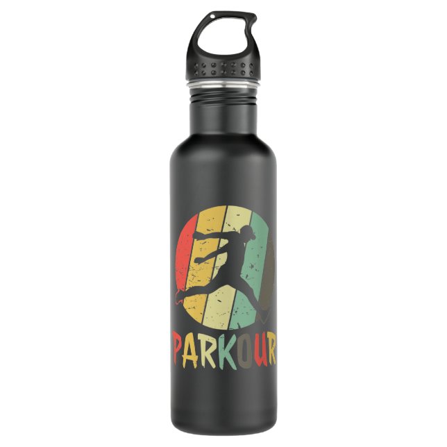 Garrafa Parkour Logo in Retro Farben (Frente)