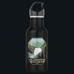 Garrafa Parque Nacional do Yellowstone Gibbon Falls Vintag<br><div class="desc">Trabalho de arte de vetor Yellowstone. O parque tem canyons dramáticos,  rios alpinos,  florestas exuberantes,  primaveras quentes e geysers,  incluindo a mais famosa,  a Velha Fiel.</div>