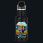 Garrafa Parque Nacional Yellowstone North American Bison<br><div class="desc">Trabalho de arte de vetor Yellowstone. O parque tem canyons dramáticos,  rios alpinos,  florestas exuberantes,  primaveras quentes e geysers,  incluindo a mais famosa,  a Velha Fiel.</div>