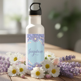 Garrafa Pastel Blue Yellow And Pink Custom Daisy