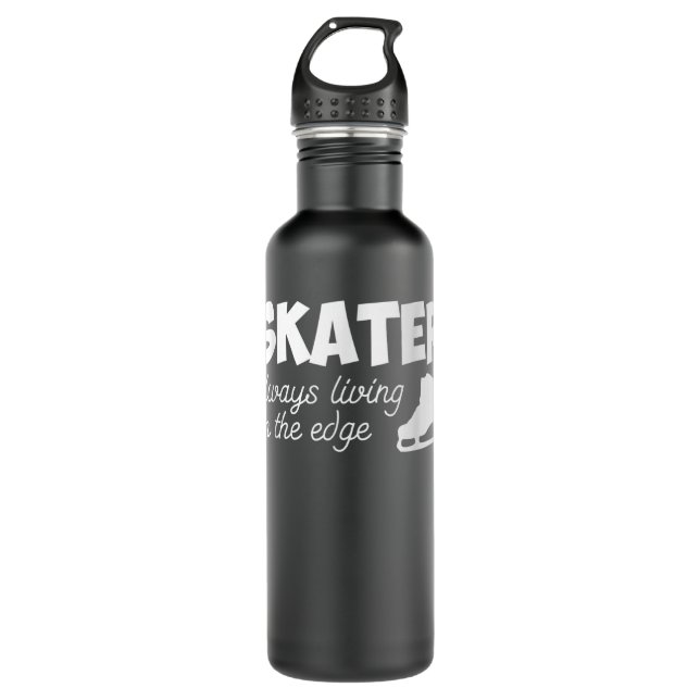 Garrafa Patinação na Figura que vive na borda do gelo engr (Frente)