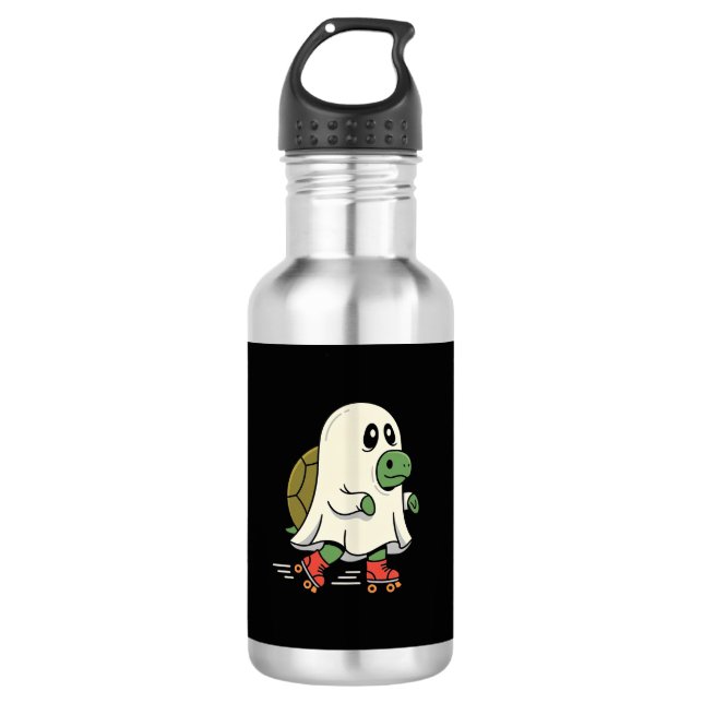 Garrafa Patins Ghost Turtle Design de Halloween_1 (Frente)
