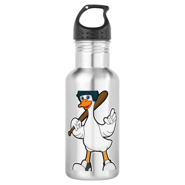 Garrafa Pato no Baseball com raquete de baseball e capacet (Frente)