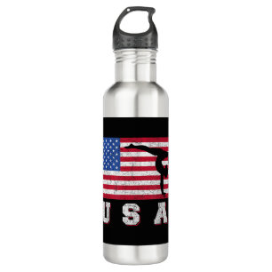 Garrafa Patriotic Sports Gift American Flag Girls Gymn
