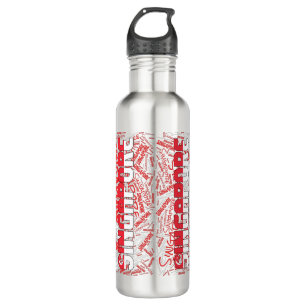 Garrafa Patriótico Gorgeo de Sinalizador de Singapura