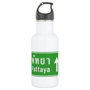 Garrafa Pattaya Ahead ⚠ Tai - Sinal De Tráfego Rodoviá