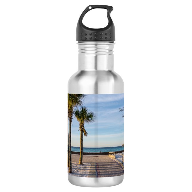 Garrafa Paved Walkway para Pensacola Beach Water Bottle (Frente)