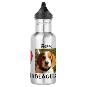 Garrafa Paz Amor Beagles Amantes de Cães