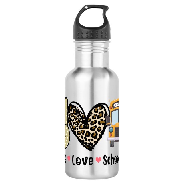 Garrafa Paz, Amor, Ônibus Escolar (Frente)