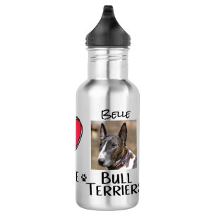 Garrafa Peace Love Bull Terriers Dog Lovers
