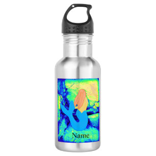 Garrafa pele de design de sereia de cauda azul para ipod t