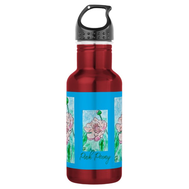 Garrafa Peônia Rosa  (Frente)