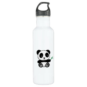Garrafa Pequeno Panda Bonito com um Bambu Stick