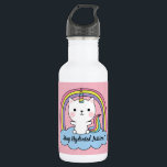 Garrafa Permaneça Hidificado de Cat Unicorn<br><div class="desc">Gato de Água de Aço de Unicórnio Gato Gato Fiel Hidratado - Nada como uma bebida refrescante para manter os fluidos levantados. Mantenha-se atualizado com este cheio de garrafa de água de aço inox "picante". Apresentando a fantasia metágica estrela cheia de nossa loja... introduzir o... Milho de Gato! É isso...</div>