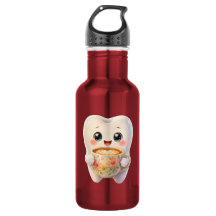 Personagem Kawaii Amante de Café Odontológico Fofo