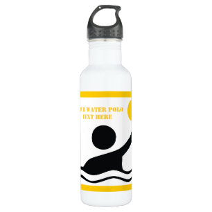 Garrafa Personalidade de silhueta preta do jogador de polo