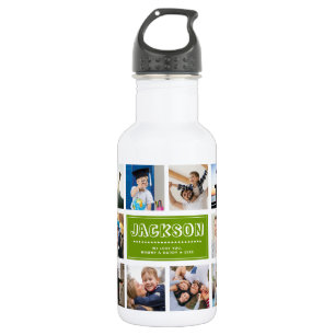 Garrafa Personalizar Colagem de Fotos do Instagram de Nome