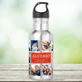 Garrafa Personalizar Colagem de Fotos do Instagram de Nome