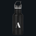 Garrafa Personalizar, personalizar a letra inicial do alfa<br><div class="desc">Personalizar,  personalizar a letra inicial alfabética da garrafa de aço inoxidável,  em alumínio,  letra branca</div>