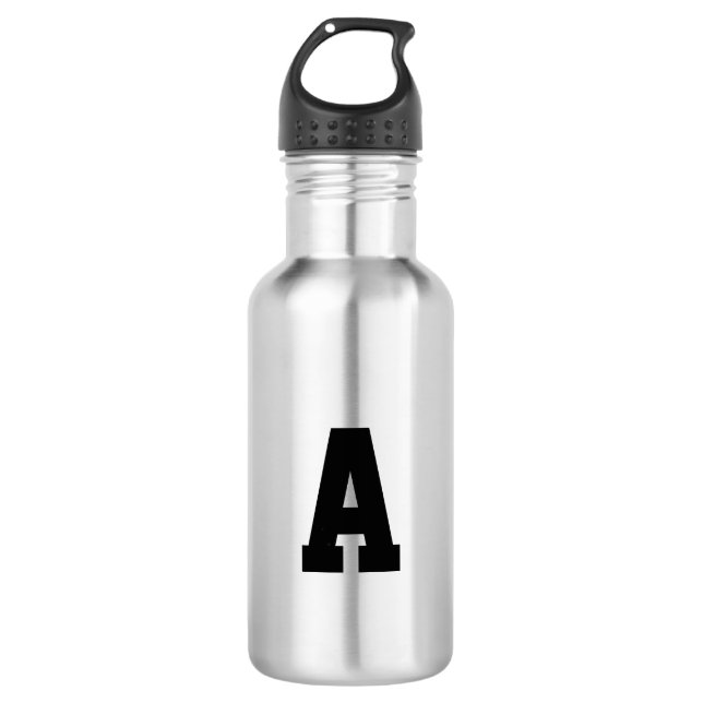 Garrafa Personalizar, personalizar a letra inicial do alfa (Frente)