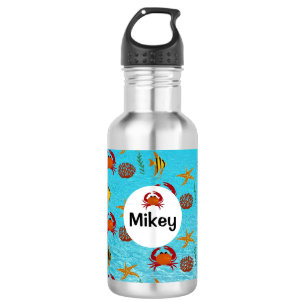 Garrafa Personalize Crianças Subaquáticas com Peixes 