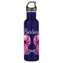 Garrafa Personalize Gatos Sorridentes Rosa Sorrindo Aço In