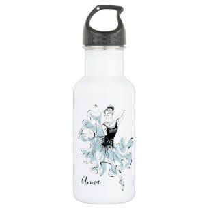 Garrafa Personalize o desenho de Ballerina em azul