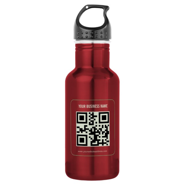 Garrafa Personalize Seu Modelo de Nome de Negócio de Códig (Frente)