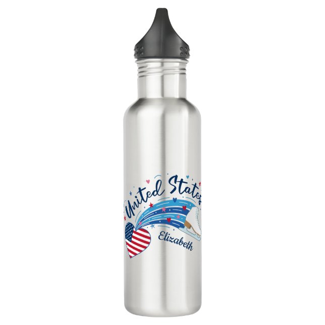 Garrafa Personalized American Figure Skating Water Bottle (Esquerda)