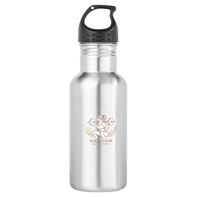 Garrafa Personalized Minimal Line Art Water Bottle (Frente)