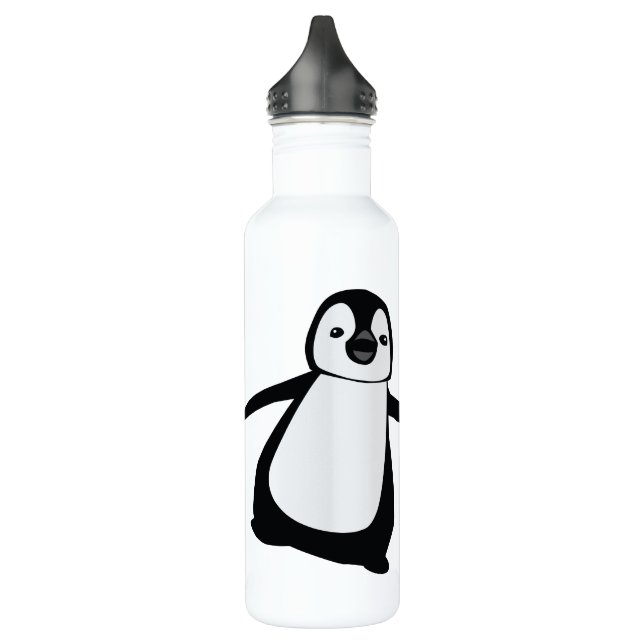 Garrafa Personalized Name Cute Peeking Penguin (Esquerda)