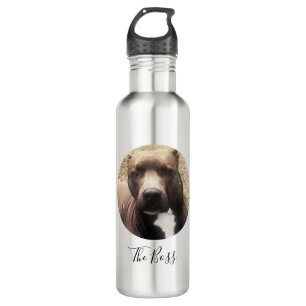 Garrafa Pet Photo Pit Bull Dog Personalizado