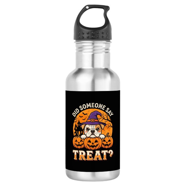 Garrafa Petisco de Halloween para Cães com Desenho de Bull (Frente)