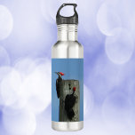 Garrafa Pica-pau em um Polo<br><div class="desc">Você gosta de garrafas de água do tema da natureza? Você gosta de pássaros? Esta garrafa d'água tem uma fotografia de dois pica-pau posando sobre uma haste contra um céu azul.</div>