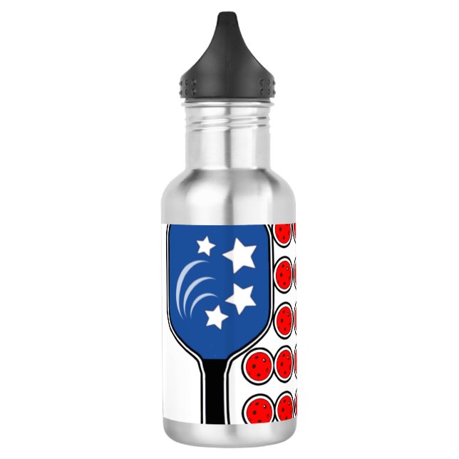 Garrafa Pickleball American Flag Red White e Blue (Esquerda)