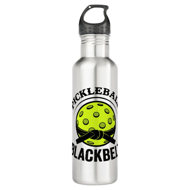 Garrafa Pickleball Blackbelt - Mestre de Pickleball Engraç (Frente)