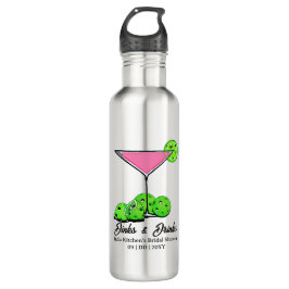 Garrafa Pickleball Bridal Shower Pink Cocktail Personalize