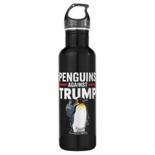 Garrafa Pinguins de Asas Levantadas Resistem Contra Trump