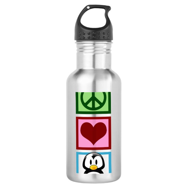 Garrafa Pinguins de Paz e Amor (Frente)