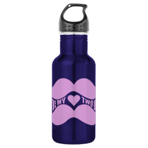 Garrafa Pink Mustaches - escolha a cor