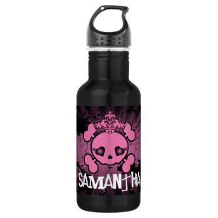 Garrafa Pink Skull Crossbones 32. oz.