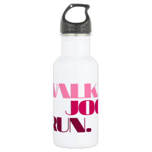 Garrafa PINK WALK JOG RUN (fonte CHUNKY)