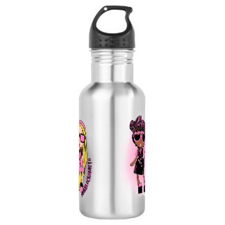 Garrafa pinkblackanista desfoque