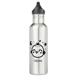 Garrafa Pintinho alegre - Arte da Linha de Pássaros Kawaii