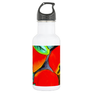 Garrafa Pintura de água das Maçãs Vermelhas